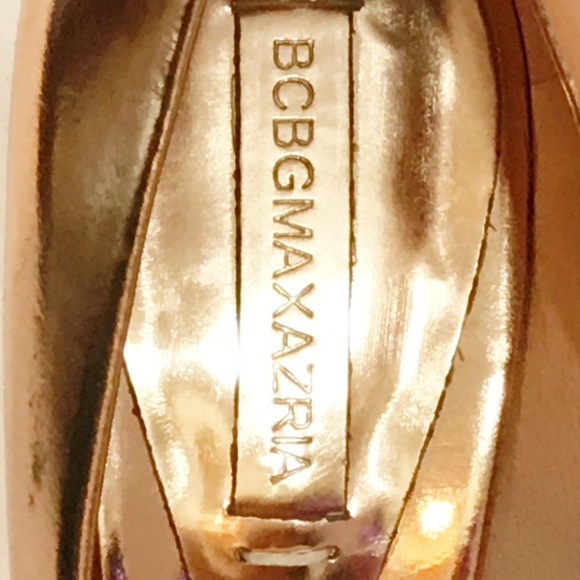 BCBG MaxAzria Peep Toe Pumps Rose Gold Metallic - Picture 6 of 7